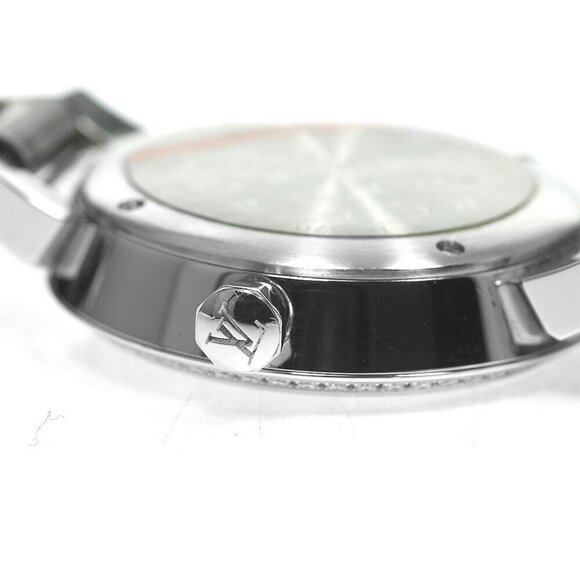LOUIS VUITTON Tambour monogram Q12MF Diamond bezel Quartz Ladies - Picture 11 of 11